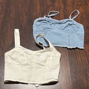 Denim Crop Tops